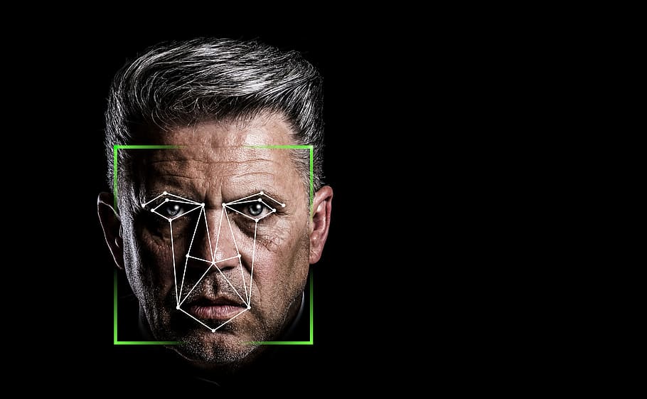 Facial Recognition Concept - Facial structure algorithm, face, HD wallpaper